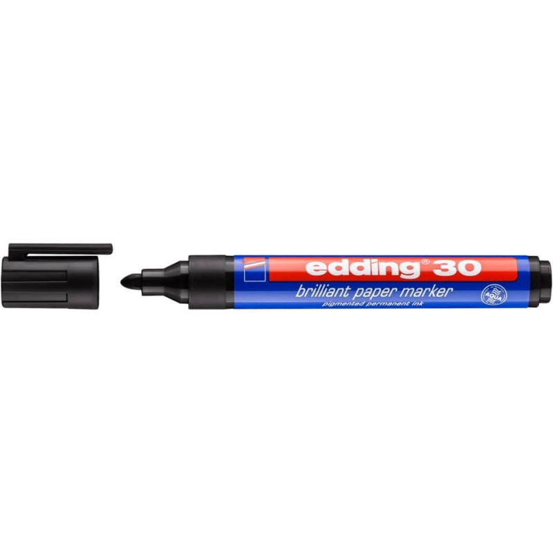 Preview: Edding 30 Pigmentmarker 1,5-3mm schwarz