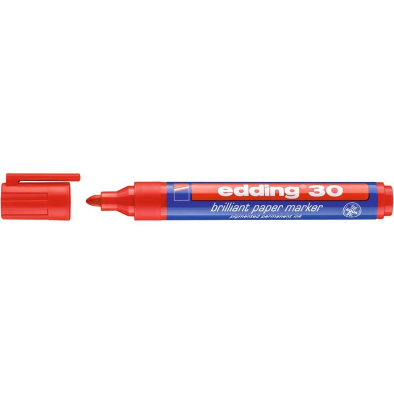 Preview: Edding 30 Pigmentmarker 1,5-3mm rot