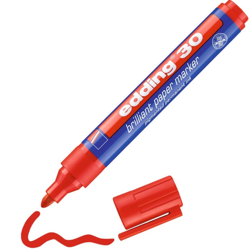 Preview: Edding 30 Pigmentmarker 1,5-3mm rot