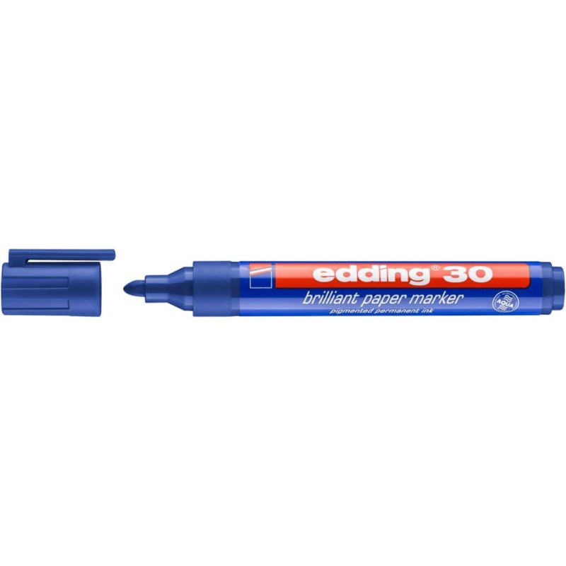Preview: Edding 30 Pigmentmarker 1,5-3mm blau