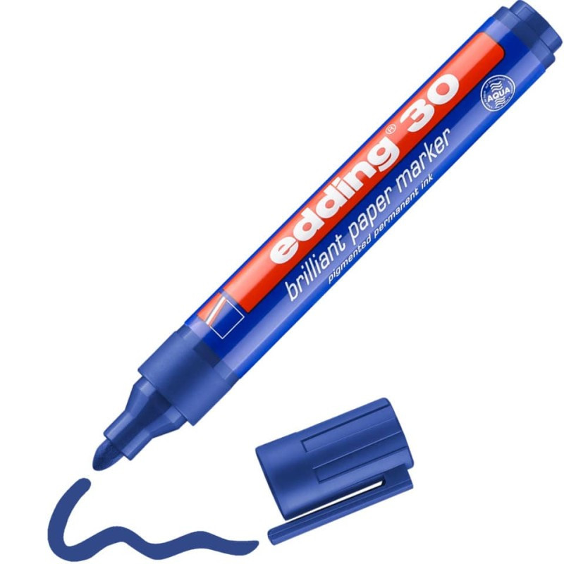 Preview: Edding 30 Pigmentmarker 1,5-3mm blau
