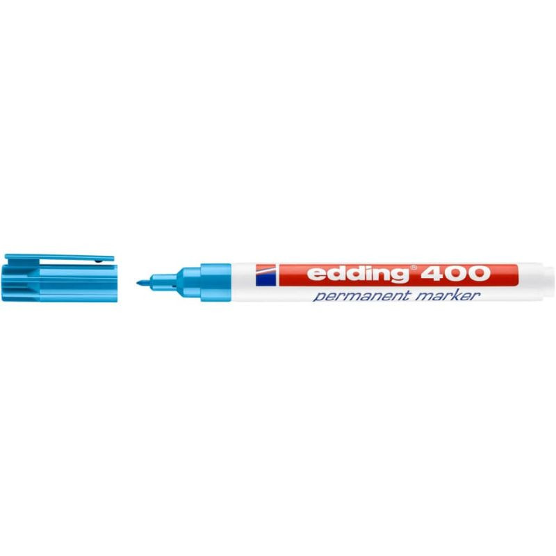 Preview: Edding 400 Permanentmarker 1mm hellblau