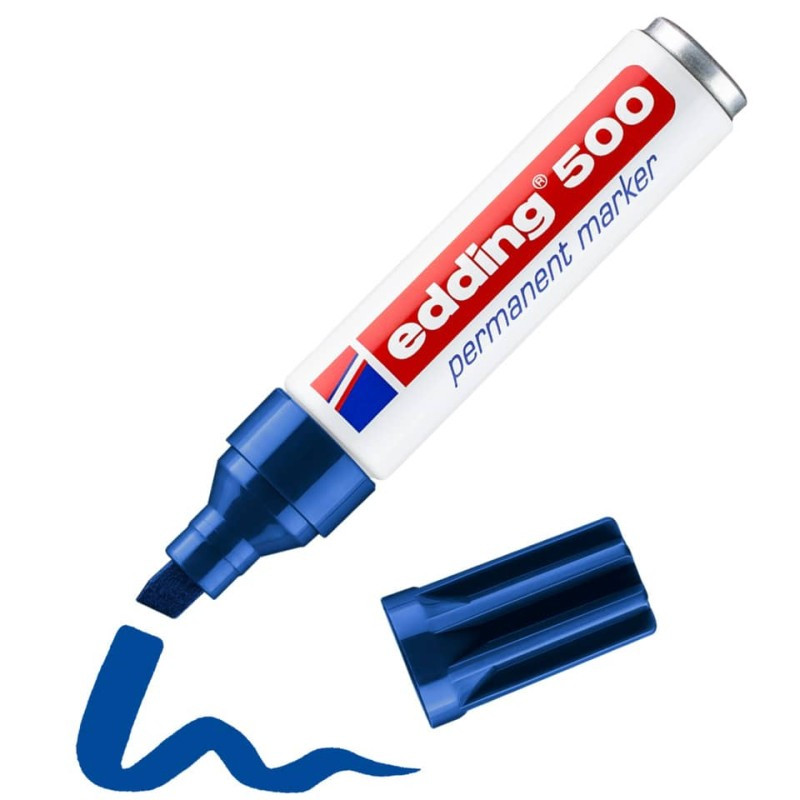 Preview: Edding 500 Permanentmarker 2,0-7,0mm blau