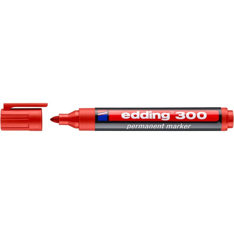Preview: Edding 300 Permanentmarker 1,5-3mm rot