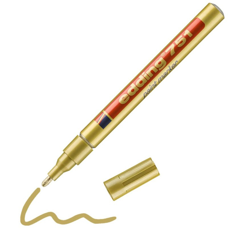 Preview: Edding 751 Lackmarker Creativ 1-2mm gold