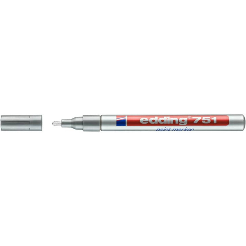 Preview: Edding 751 Lackmarker Creativ 1-2mm silber