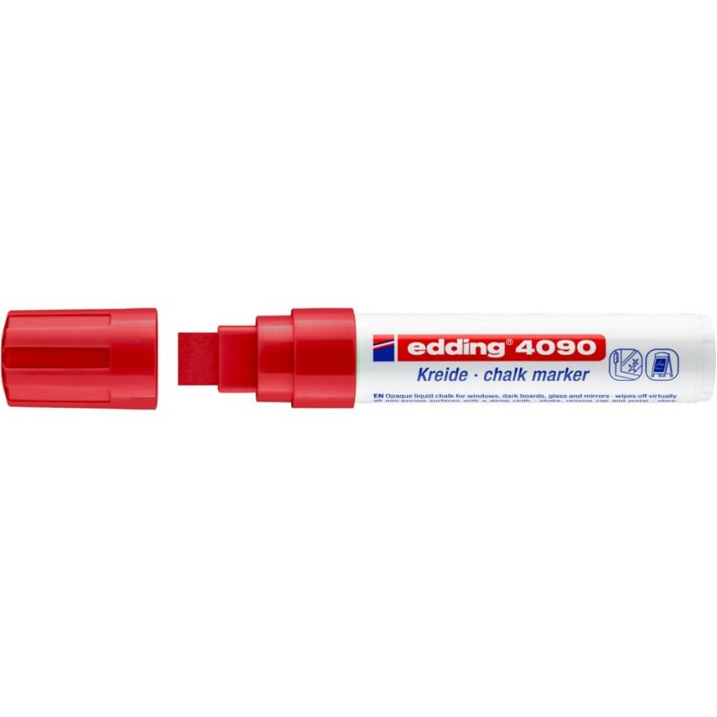 Preview: Edding 4090 Kreidemarker 4,0-15,0 mm rot