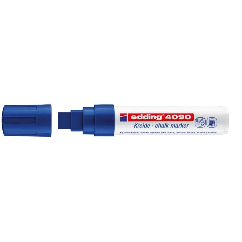 Preview: Edding 4090 Kreidemarker 4,0-15,0 mm blau
