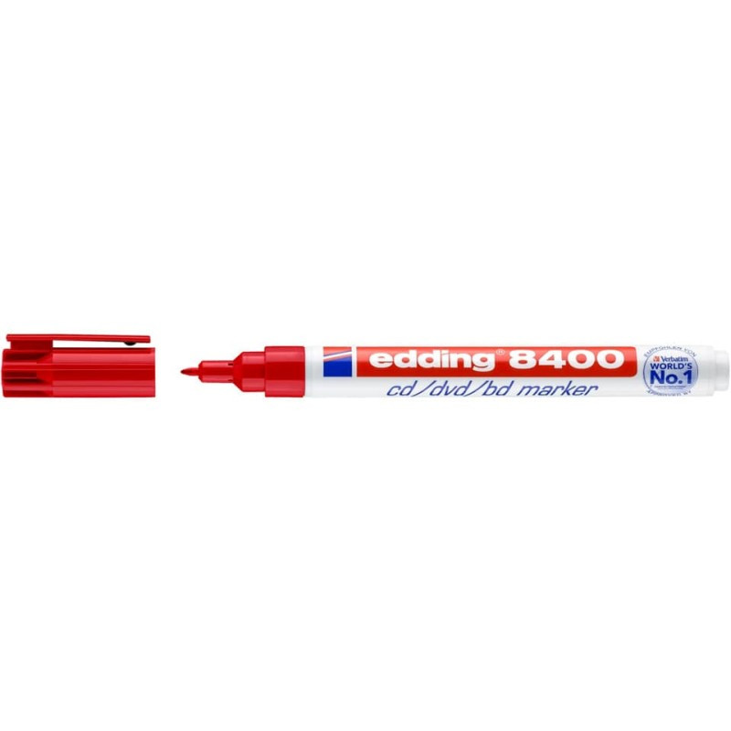 Preview: Edding 8400 CD-Marker permanent 0,5-1mm rot