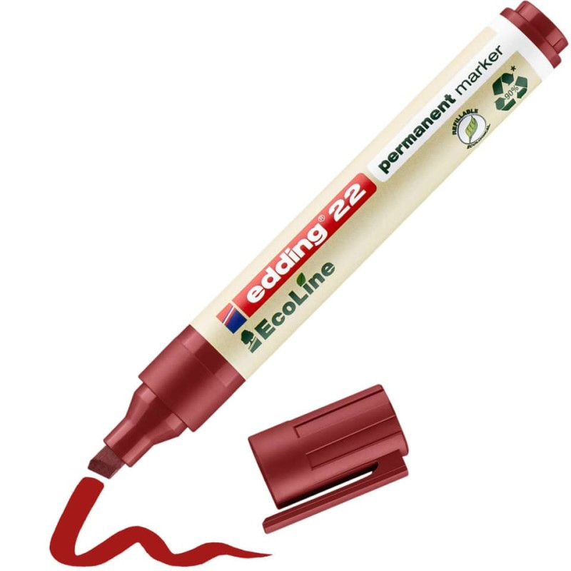 Preview: Edding 22 Permanentmarker EcoLine 1,5-5mm rot