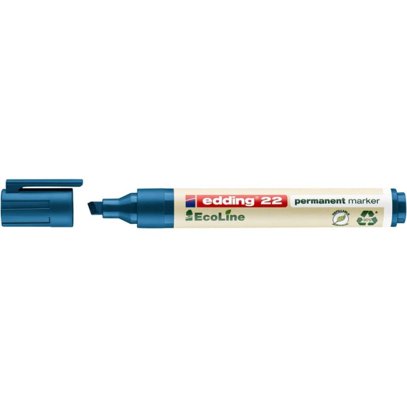 Preview: Edding 22 Permanentmarker EcoLine 1,5-5mm blau