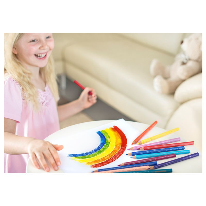 Preview: Faber Castell Buntstifte Jumbo Grip 12er Etui mit Spitzer