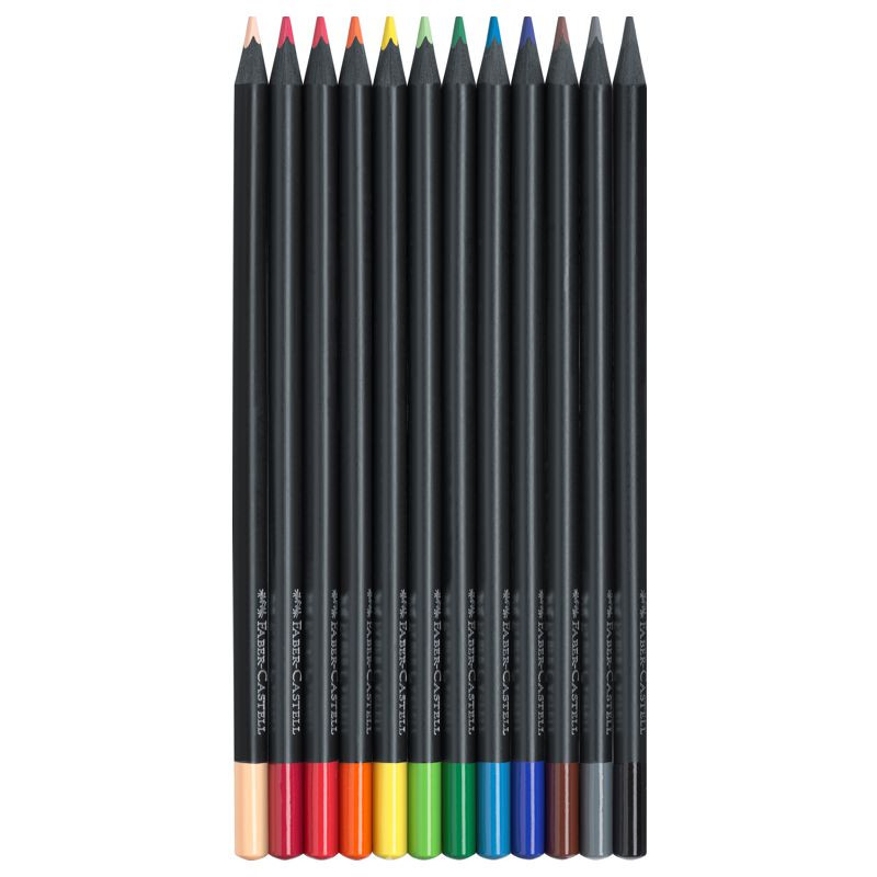 Preview: Faber Castell Dreikant-Buntstifte Black Edition, 12er Etui
