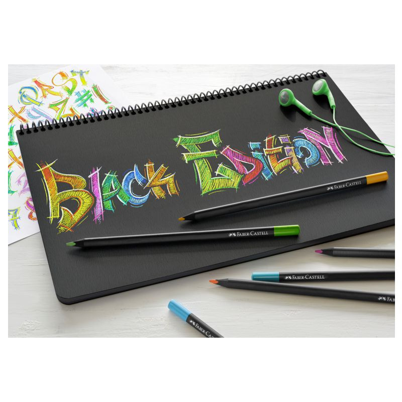 Preview: Faber Castell Dreikant-Buntstifte Black Edition, 12er Etui
