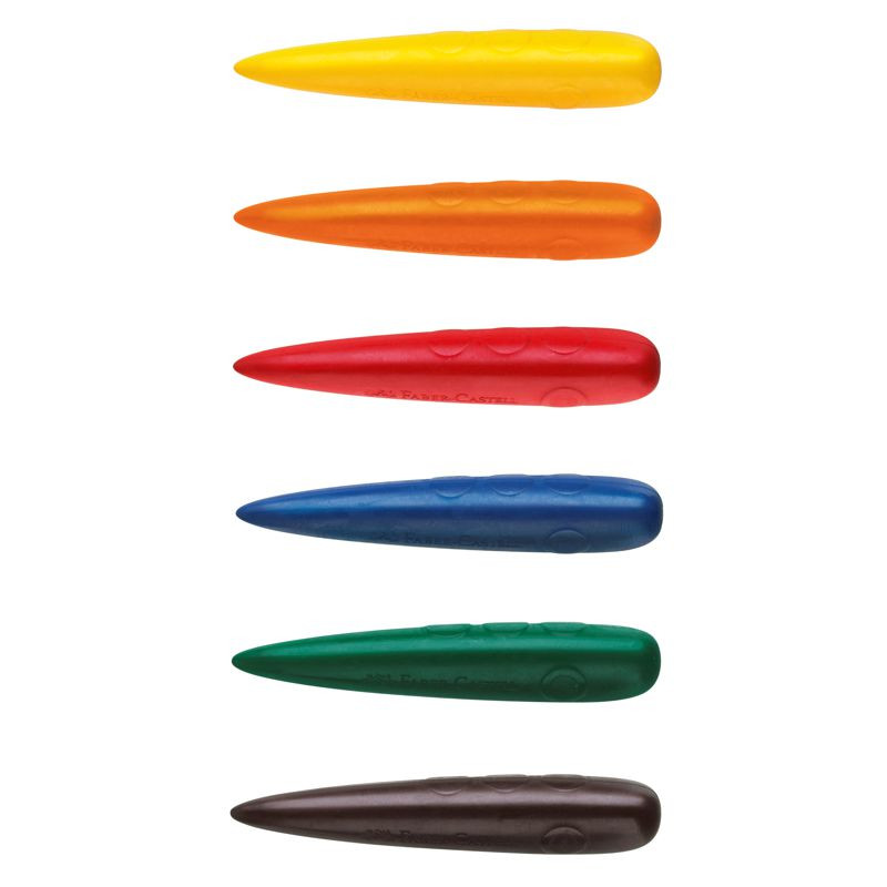 Preview: Faber Castell Malkreide Finger 6 Stück mehrere Farben