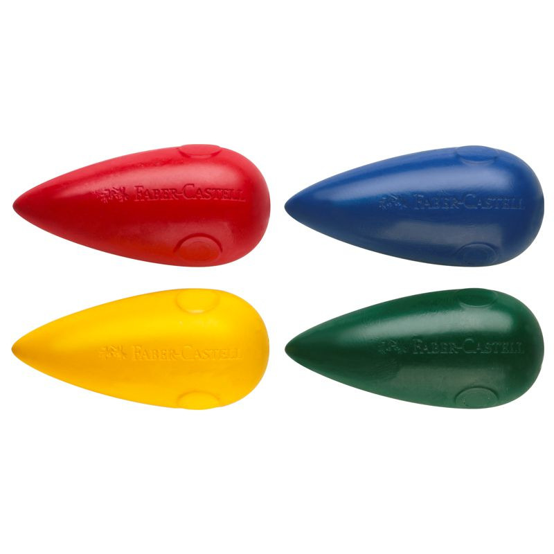 Preview: Faber Castell Malkreide in Birnenform 4 Stück mehrere Farben