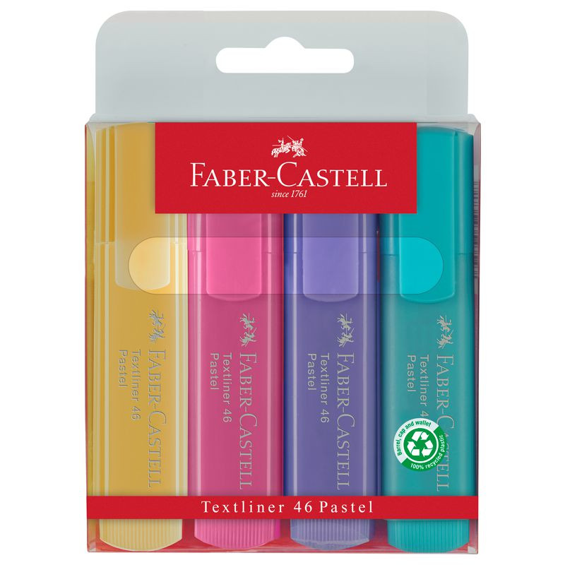 Faber Castell Textmarker 4er Etui 46 Pastell