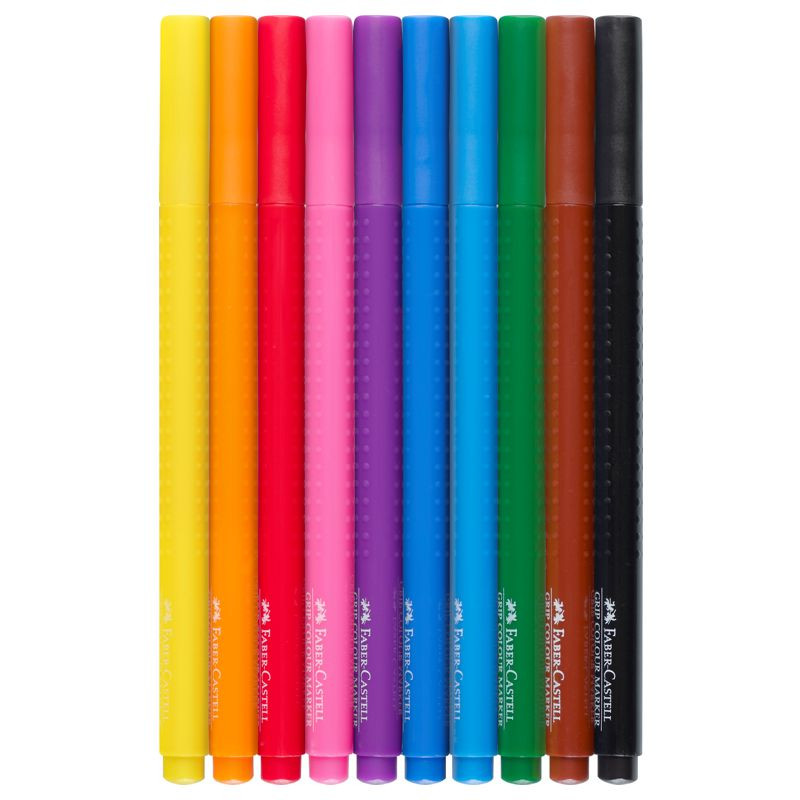Preview: Faber Castell Faserschreiber Grip Colour 10er Etui
