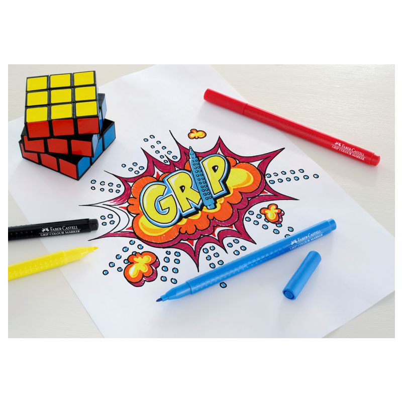 Preview: Faber Castell Faserschreiber Grip Colour 10er Etui