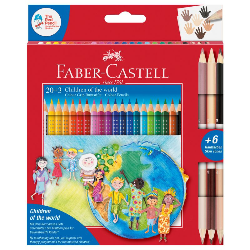 Faber-Castell Buntstifte Children of the world Colour Grip 20+3