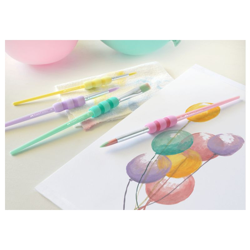 Faber Castell Pinselset Soft Touch Pastell 4-teilig