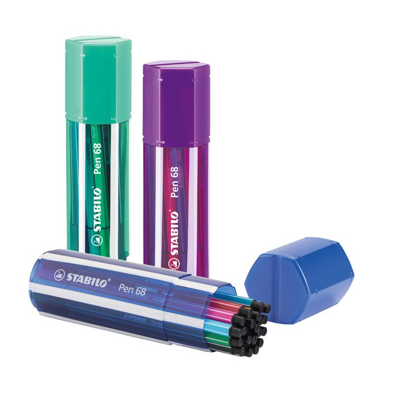 Preview: Premium-Filzstift - STABILO Pen 68 - 20er Big Pen Box zufällig in einer der 3 Farben - mit 20 verschiedenen Farben