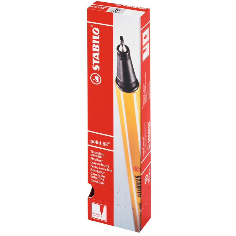 Fineliner - STABILO point 88 - 10er Pack - eisgrün