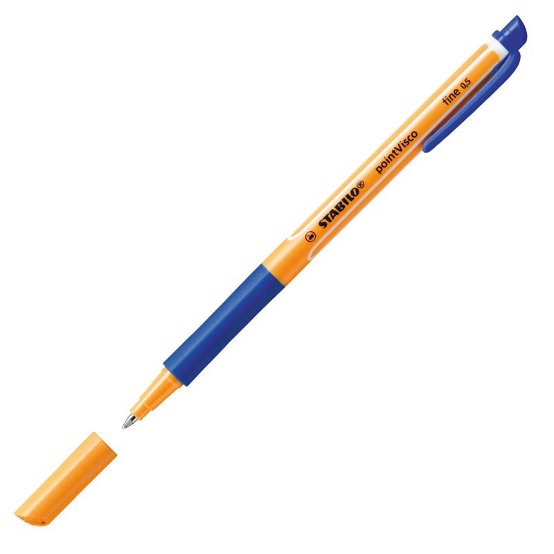 Preview: Tintenroller - STABILO pointVisco - 4er Pack - blau, rot, grün, schwarz