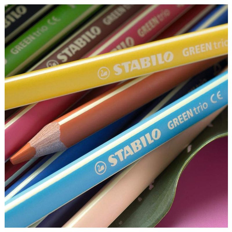 Umweltfreundlicher Dreikant-Buntstift - STABILO GREENtrio - 12er Pack - mit 12 verschiedenen Farben