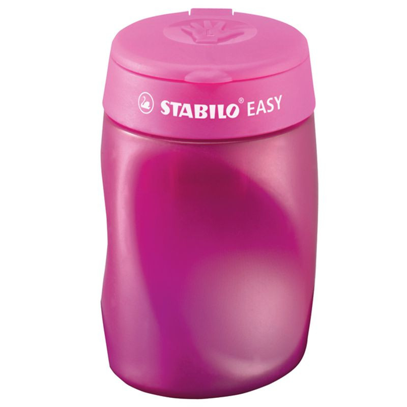 Ergonomischer Dosen-Spitzer für Rechtshänder - STABILO EASYsharpener - 3 in 1 - pink