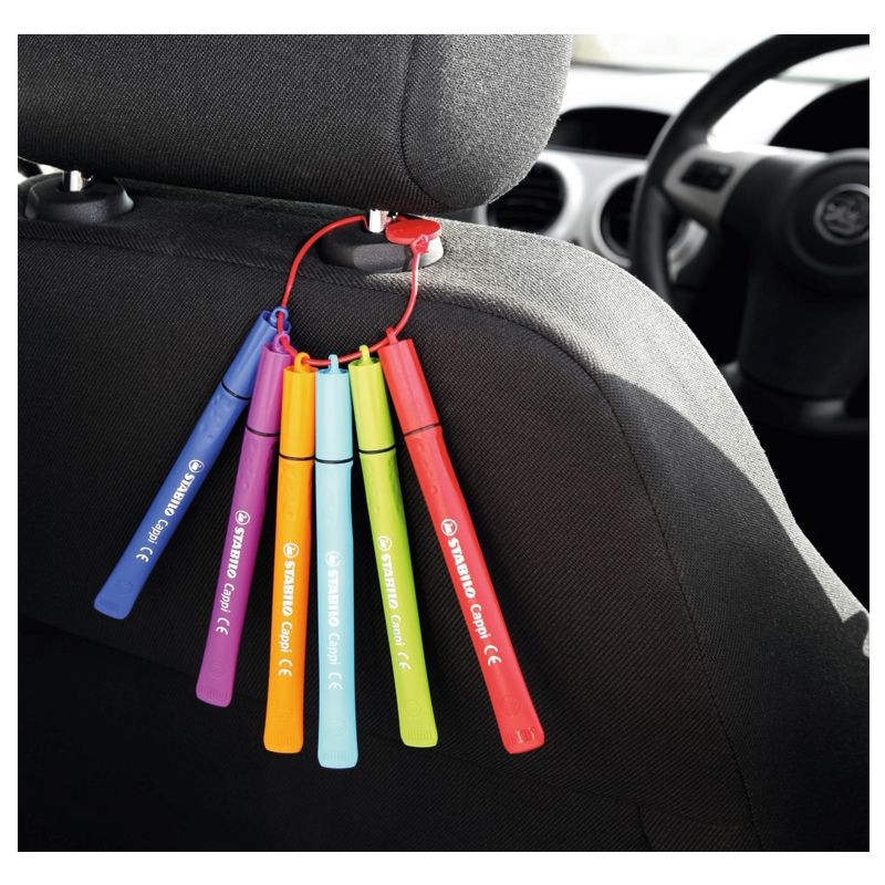 Filzstift mit Kappenring - STABILO Cappi - 12er Pack - mit 12 verschiedenen Farben