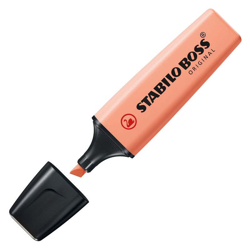 Preview: Textmarker - STABILO BOSS ORIGINAL Pastel - Einzelstift - cremige Pfirsichfarbe