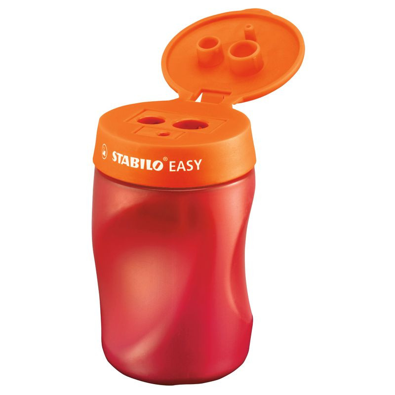 Preview: Ergonomischer Dosen-Spitzer für Rechtshänder - STABILO EASYsharpener - 3 in 1 - orange