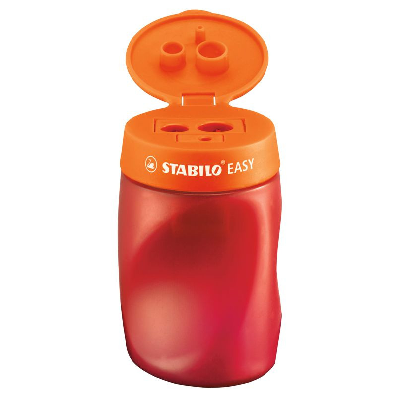 Preview: Ergonomischer Dosen-Spitzer für Rechtshänder - STABILO EASYsharpener - 3 in 1 - orange