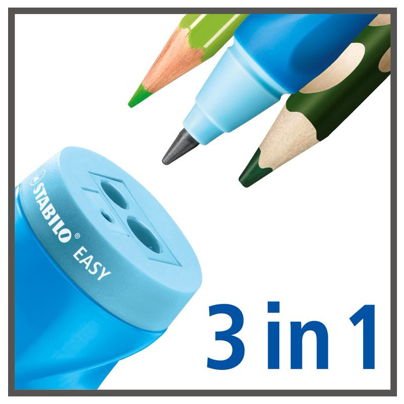 Ergonomischer Dosen-Spitzer für Rechtshänder - STABILO EASYsharpener - 3 in 1 - orange