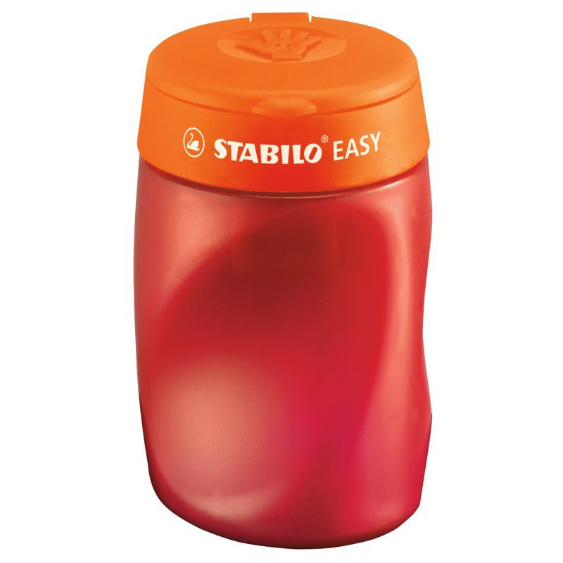 Ergonomischer Dosen-Spitzer für Rechtshänder - STABILO EASYsharpener - 3 in 1 - orange