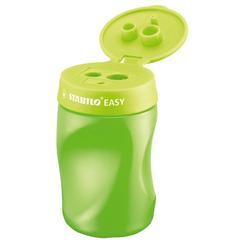 Preview: Ergonomischer Dosen-Spitzer für Rechtshänder - STABILO EASYsharpener - 3 in 1 - grün