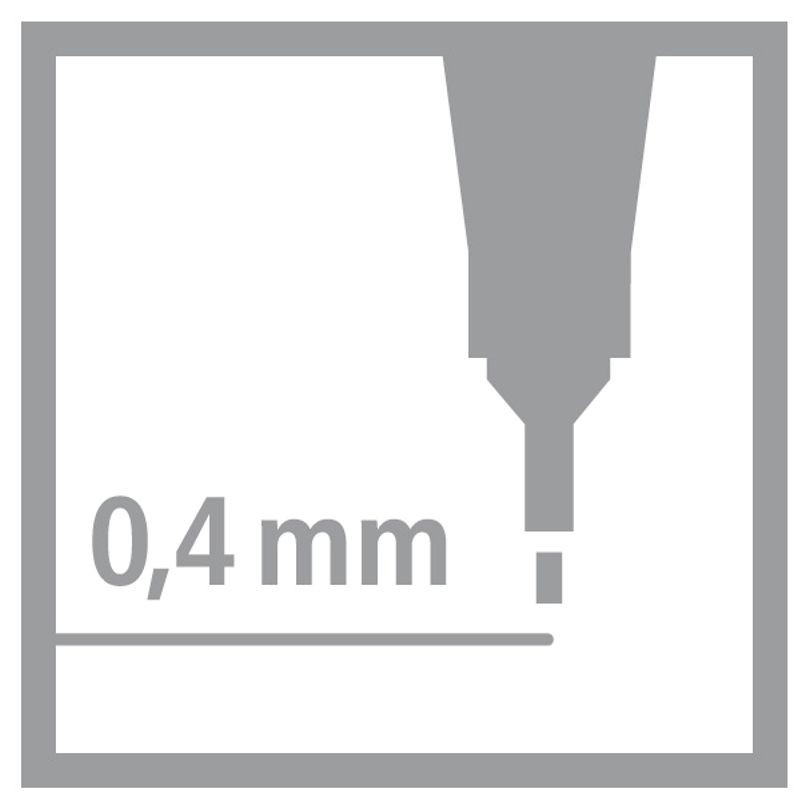 Fineliner - STABILO point 88 - 10er Pack - schwarzgrau