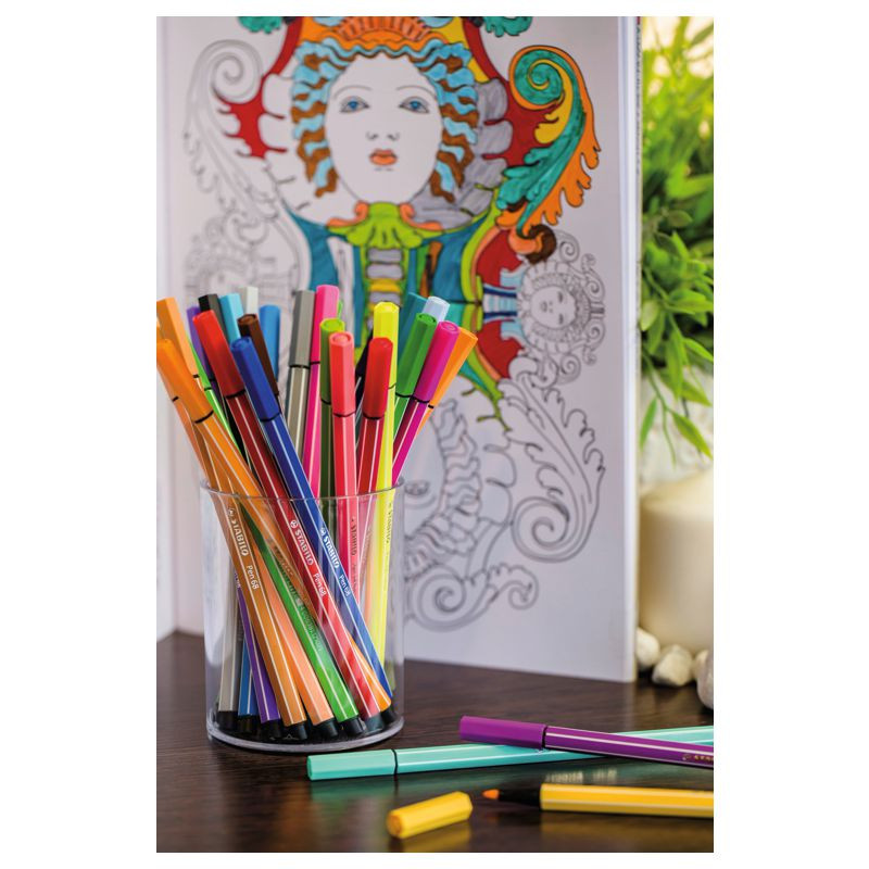 Preview: Premium-Filzstift - STABILO Pen 68 - 8er Pack - Pastellfarben