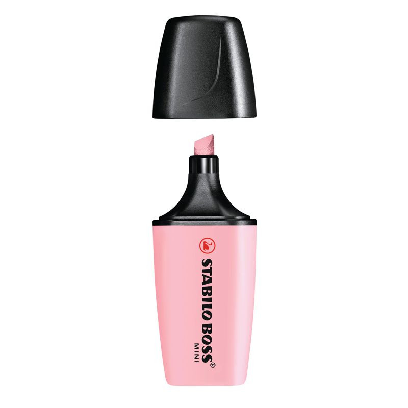 Preview: Textmarker - STABILO BOSS MINI Pastellove - 3er Pack - zartes Türkis, rosiges Rouge, Hauch von Minzgrün