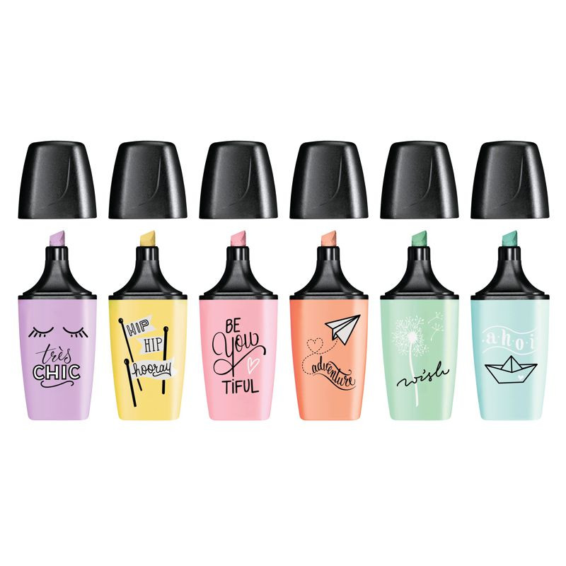 Preview: Textmarker - STABILO BOSS MINI Pastellove - 6er Pack - 6 Pastell-Farben