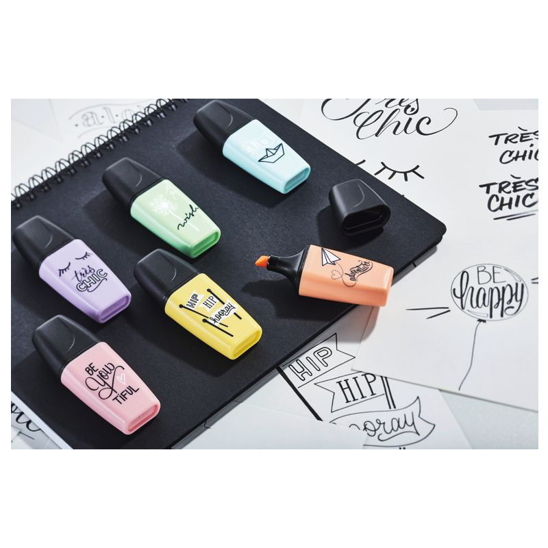 Preview: Textmarker - STABILO BOSS MINI Pastellove - 6er Pack - 6 Pastell-Farben