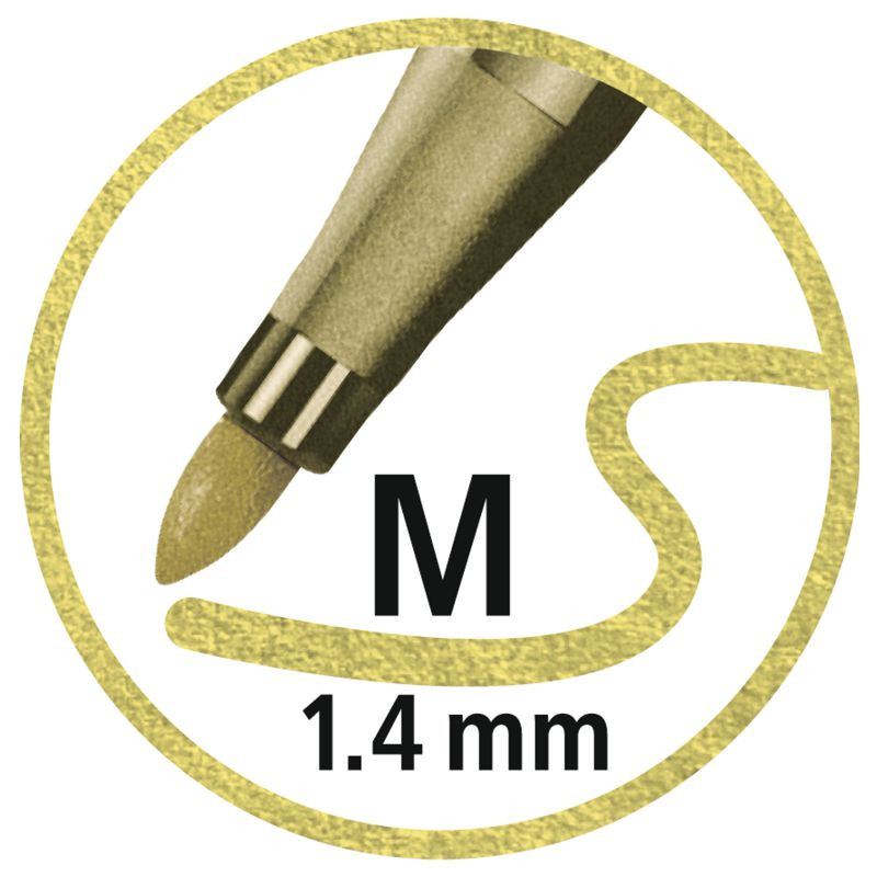 Premium Metallic-Filzstift - STABILO Pen 68 metallic - Einzelstift - gold