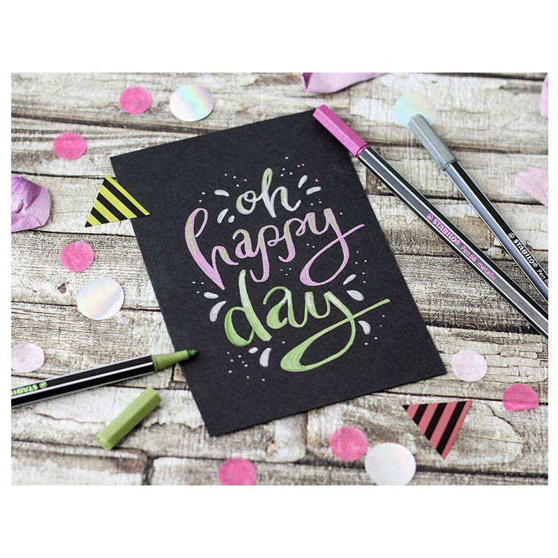 Premium Metallic-Filzstift - STABILO Pen 68 metallic - Einzelstift - metallic grün