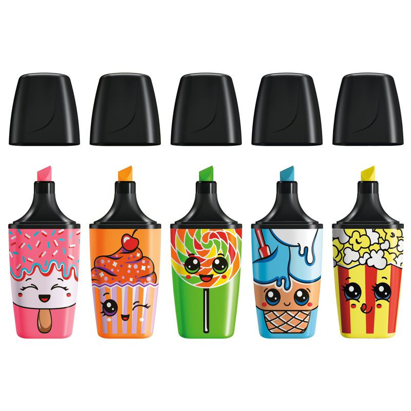 Preview: Textmarker - STABILO BOSS MINI Sweet Friends - 5er Pack - pink, blau, gelb, grün, orange