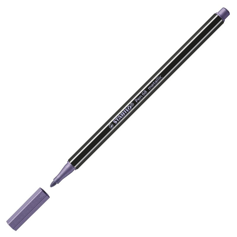Preview: Premium Metallic-Filzstift - STABILO Pen 68 metallic - Einzelstift - metallic violett