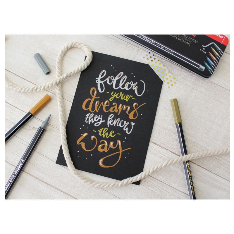 Premium Metallic-Filzstift - STABILO Pen 68 metallic - Einzelstift - metallic violett