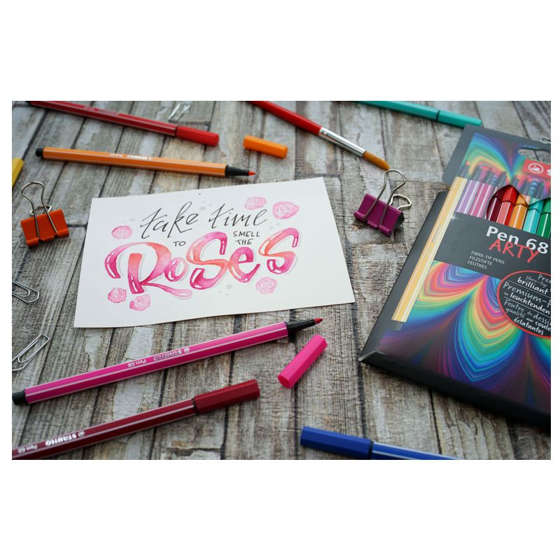 Premium-Filzstift - STABILO Pen 68 - ARTY - 12er Pack - mit 12 verschiedenen Farben