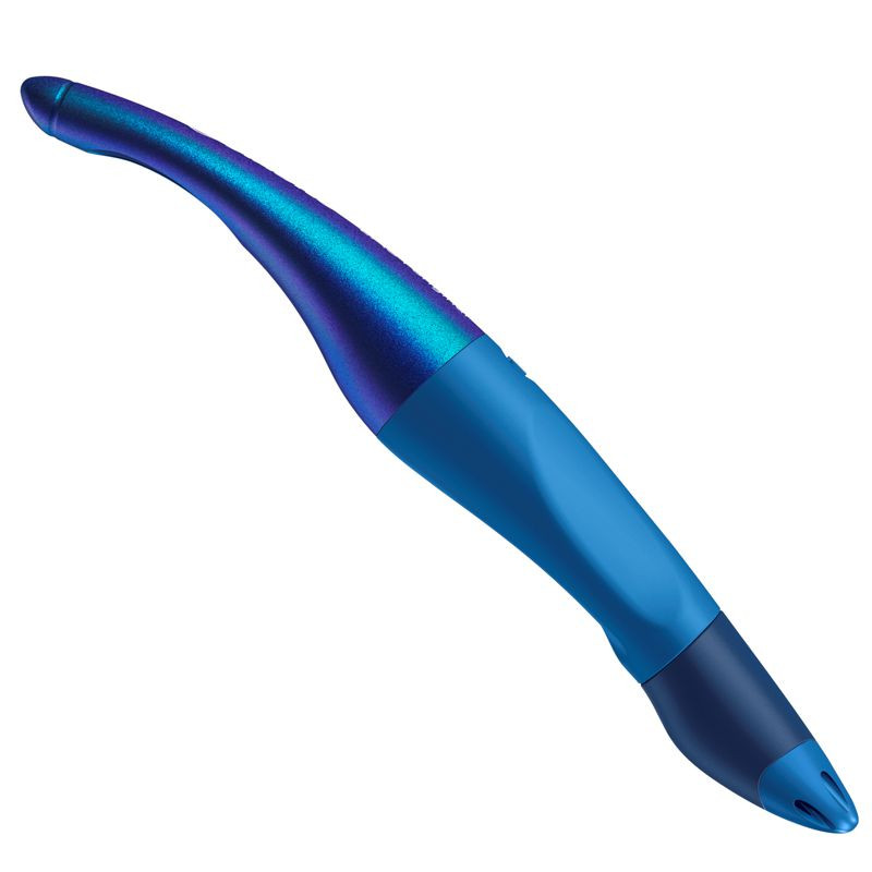 Ergonomischer Tintenroller für Linkshänder - STABILO EASYoriginal Holograph Edition in blau -  Einzelstift - Schreibfarbe blau (löschbar) - inklusive Patrone