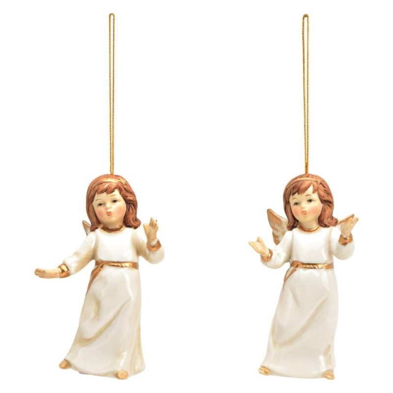 Weihnachten Baumbehang Anhänger Engel Porzellan weiß sortiert 6x11x5cm 1 Stück
